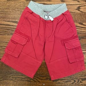 Hanna Andersson cotton canvas cargo shorts.